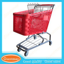 best selling brighten color types of plastic super market shopping cart